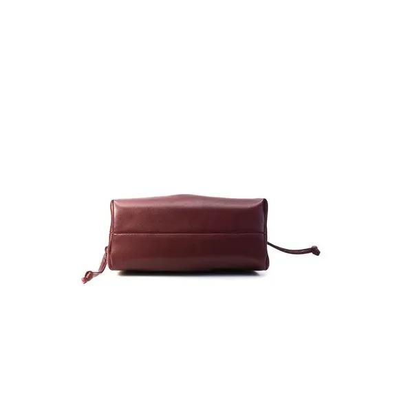 Designer Womens Single Strap Framed Mini Pouch Crossbody Handbag Wine Red - Picture 5 of 6